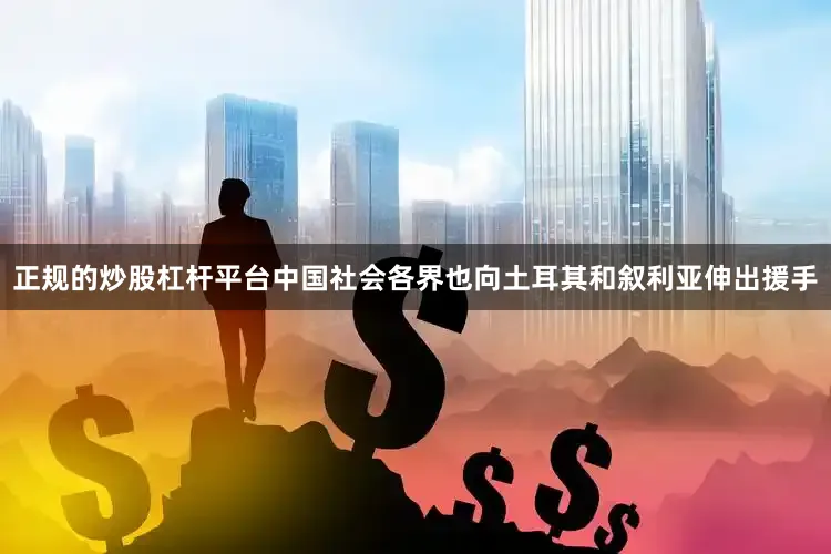正规的炒股杠杆平台中国社会各界也向土耳其和叙利亚伸出援手